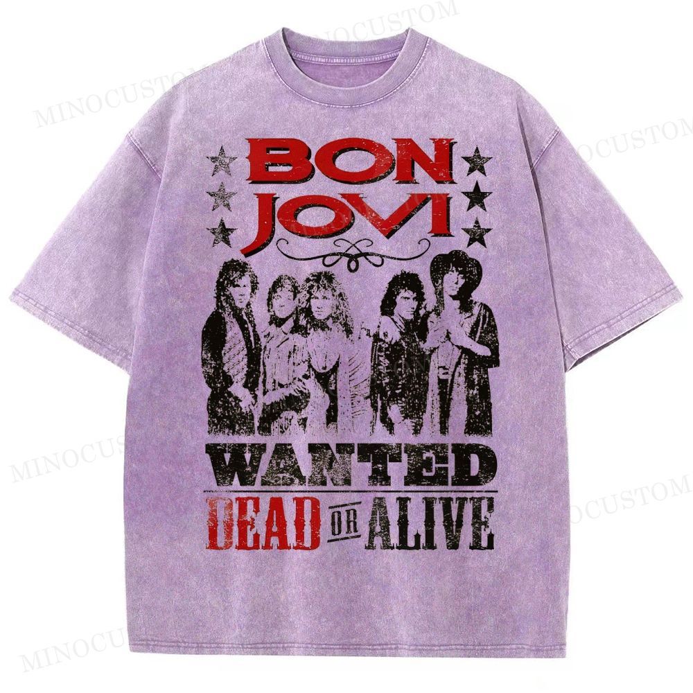 Bon Jovi “Wanted Dead or Alive” Vintage  Washed T-Shirt 