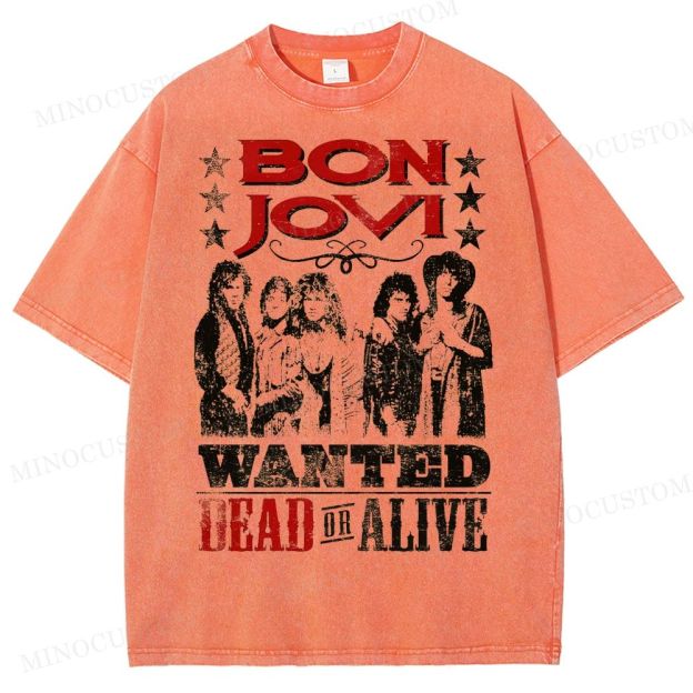 Bon Jovi “Wanted Dead or Alive” Vintage  Washed T-Shirt 