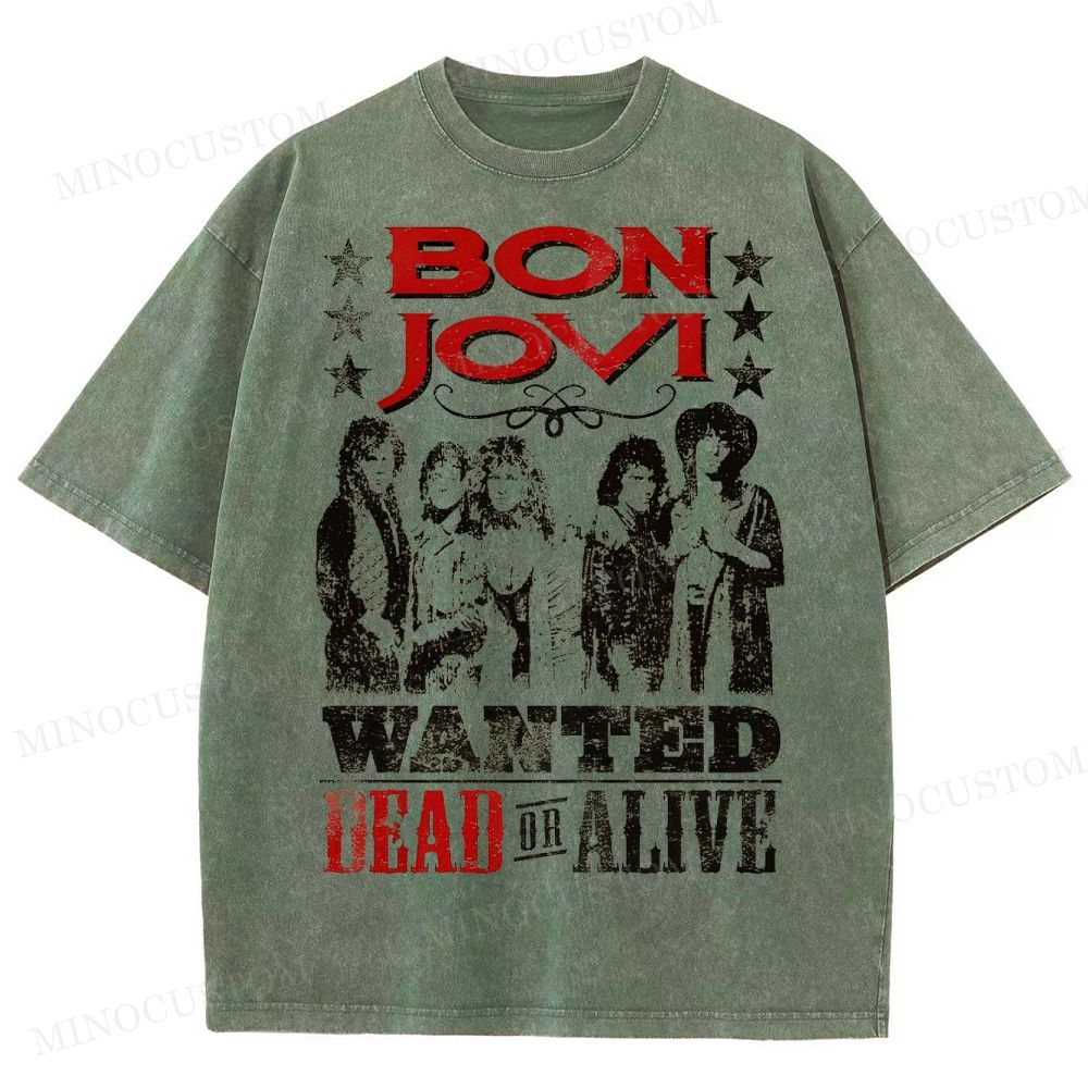 Bon Jovi “Wanted Dead or Alive” Vintage  Washed T-Shirt 