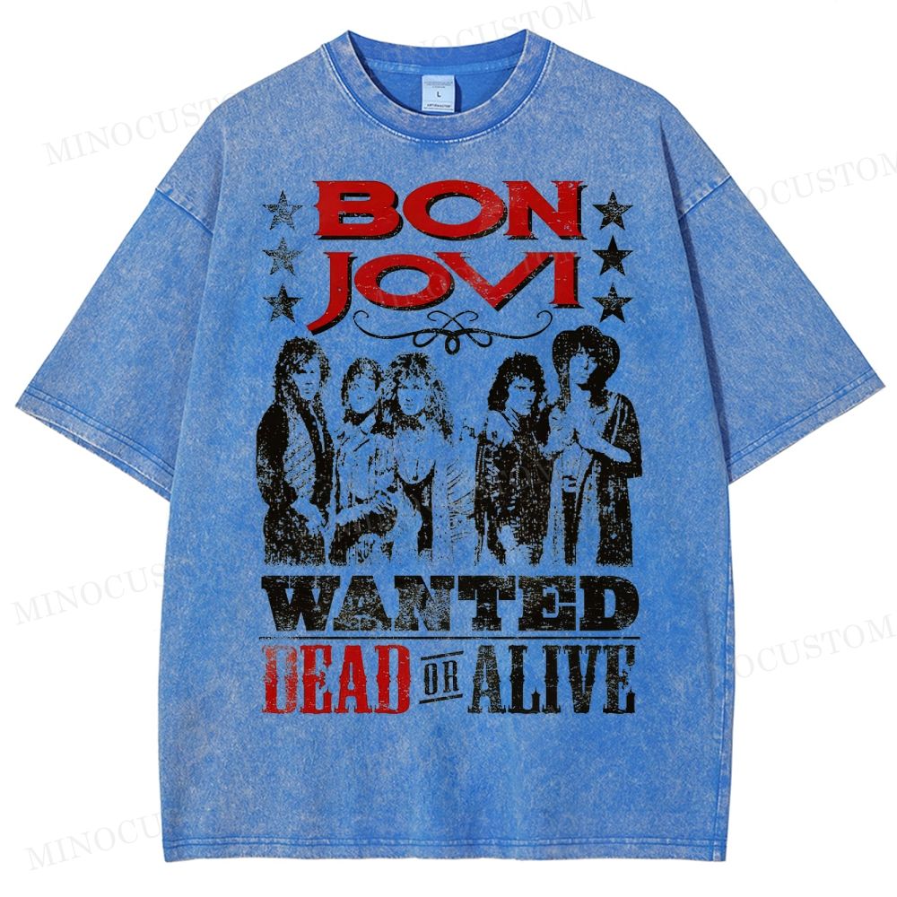 Bon Jovi “Wanted Dead or Alive” Vintage  Washed T-Shirt 