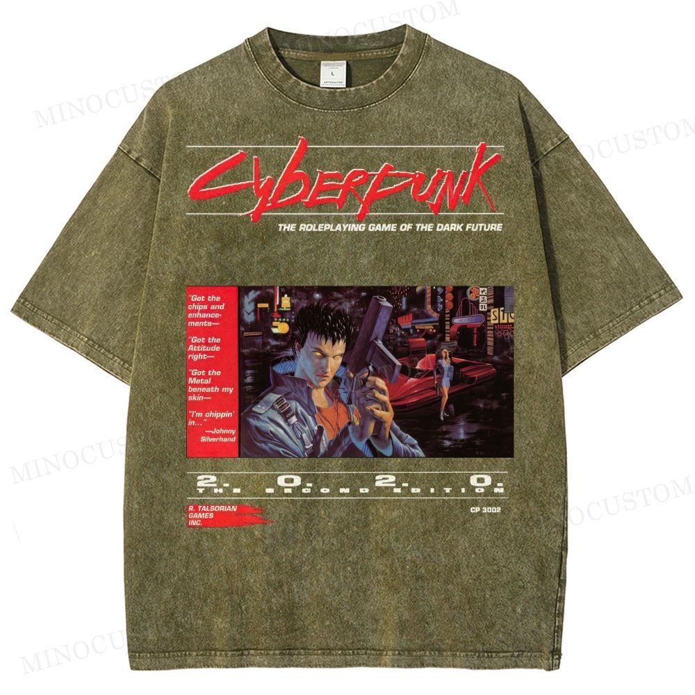 Cyberpunk 2020 “Dark Future” Washed T-Shirt