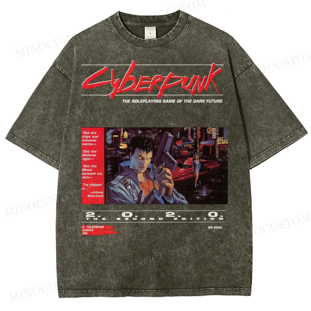 Cyberpunk 2020 “Dark Future” Washed T-Shirt