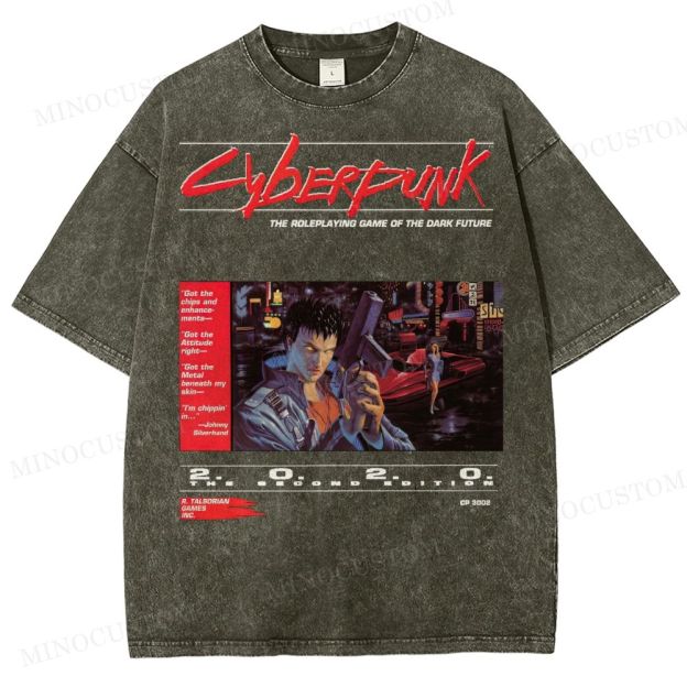 Cyberpunk 2020 “Dark Future” Washed T-Shirt