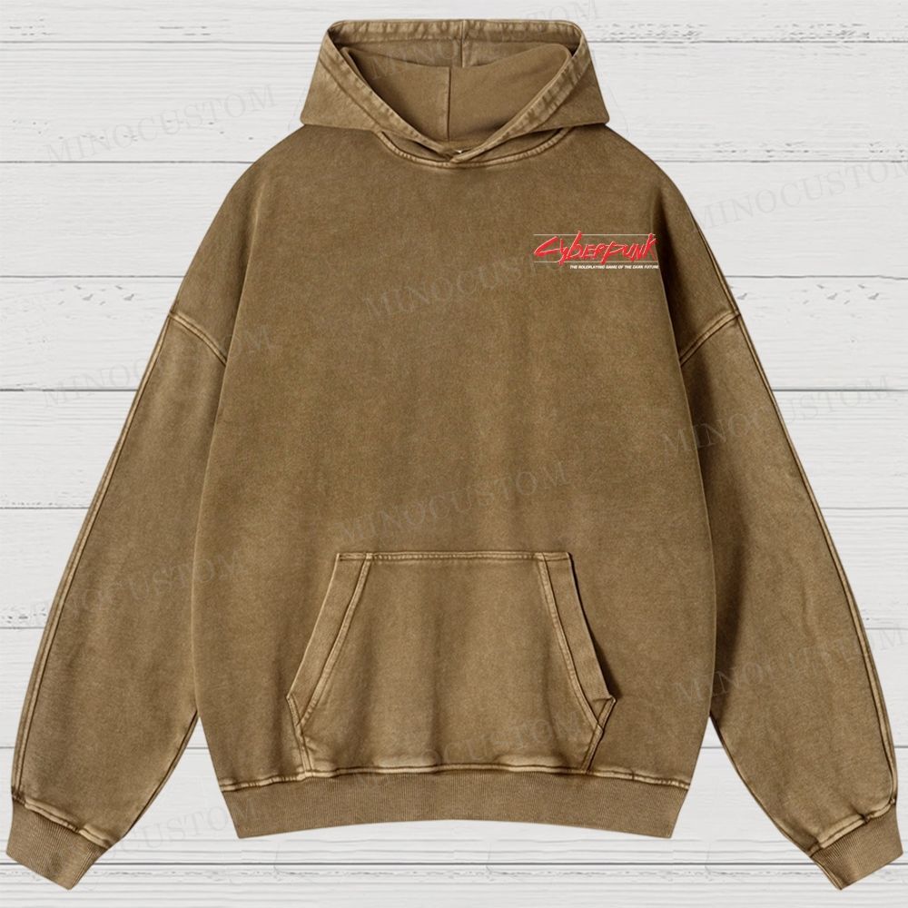 Cyberpunk 2020 “Dark Future” Washed Hoodies 