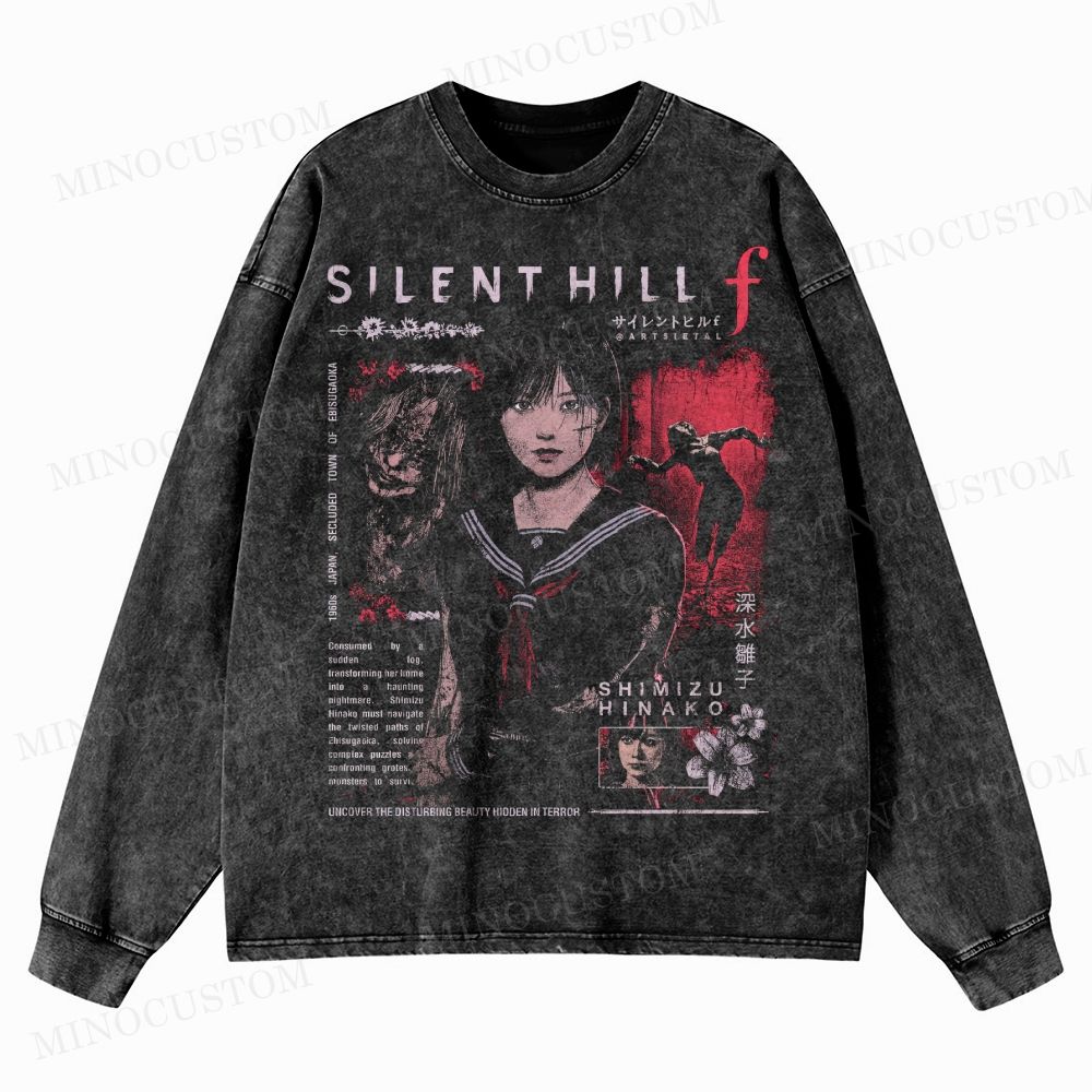 Silent Hill F Washed Long-Sleeved T-Shirt 