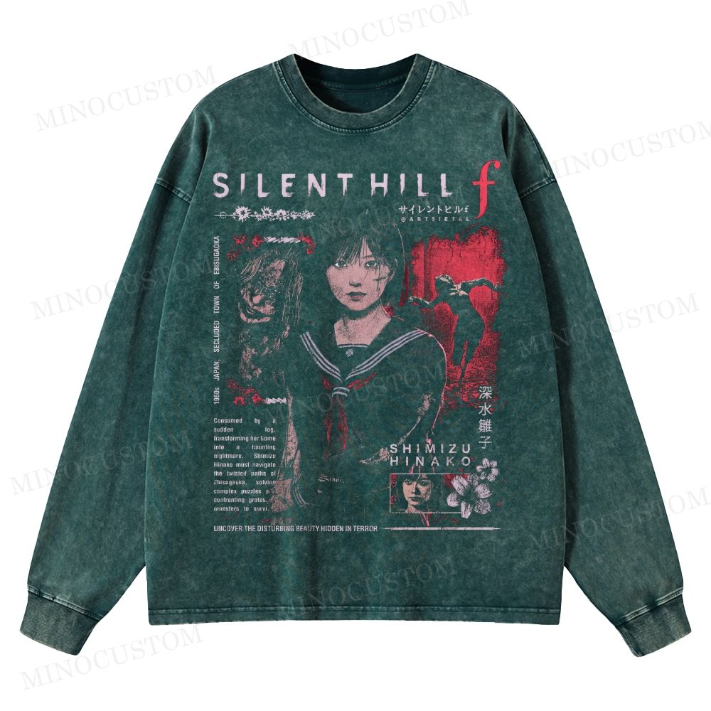 Silent Hill F Washed Long-Sleeved T-Shirt 