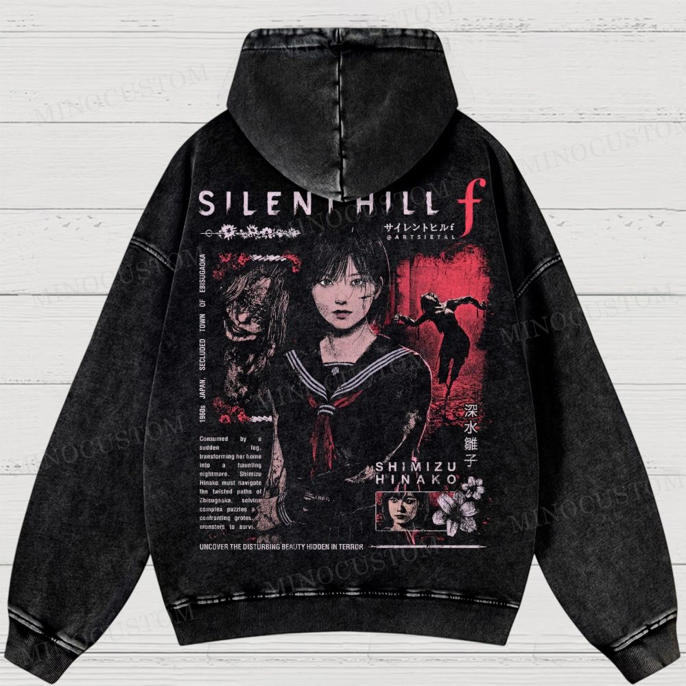 Silent Hill F Washed Hoodies 