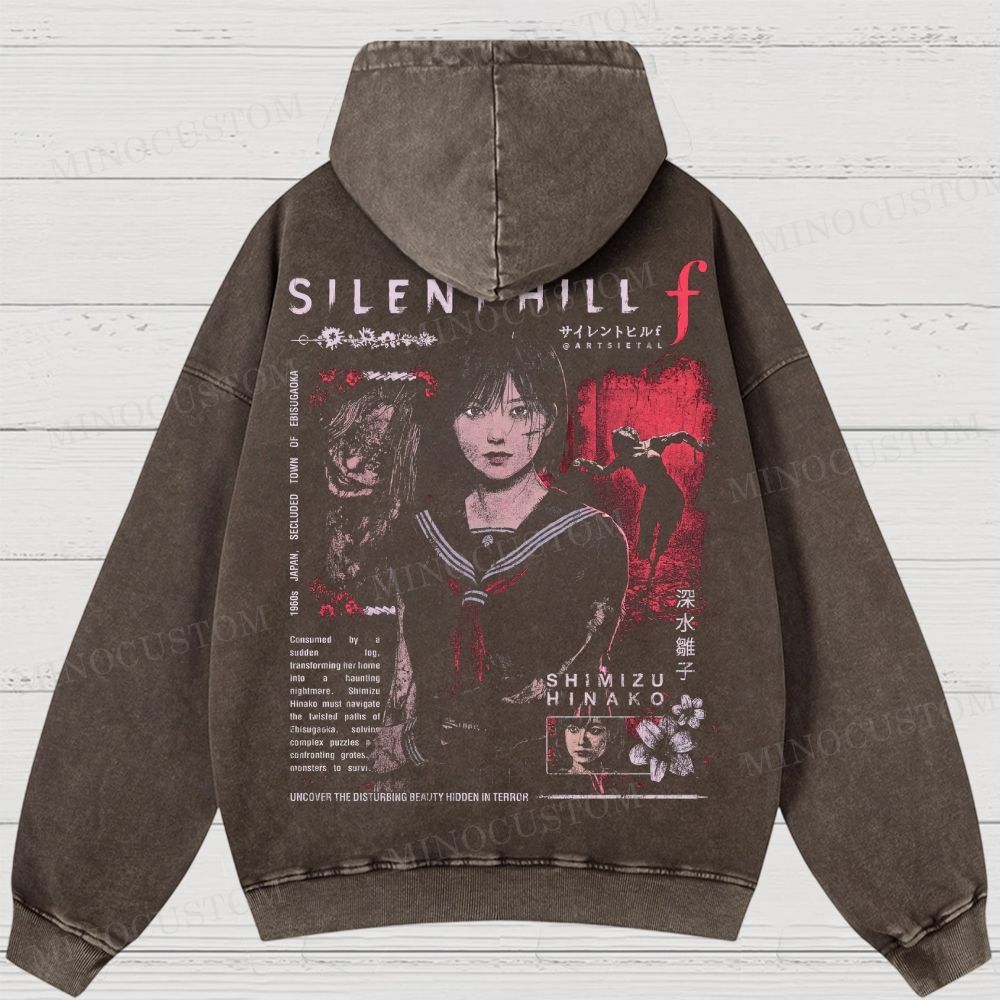 Silent Hill F Washed Hoodies 