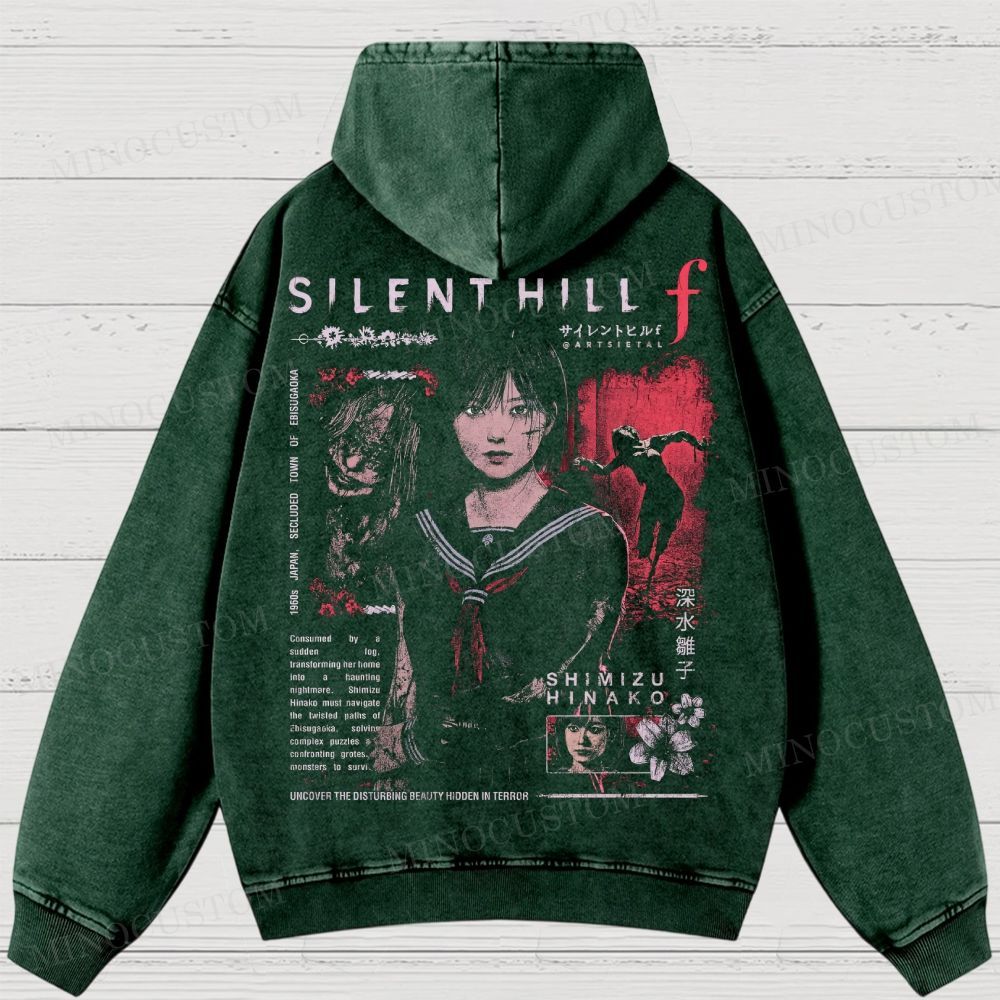 Silent Hill F Washed Hoodies 