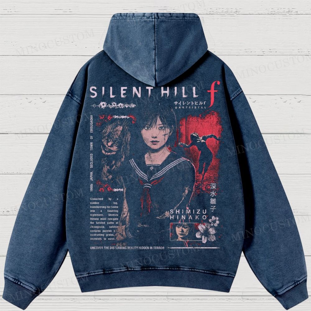 Silent Hill F Washed Hoodies 