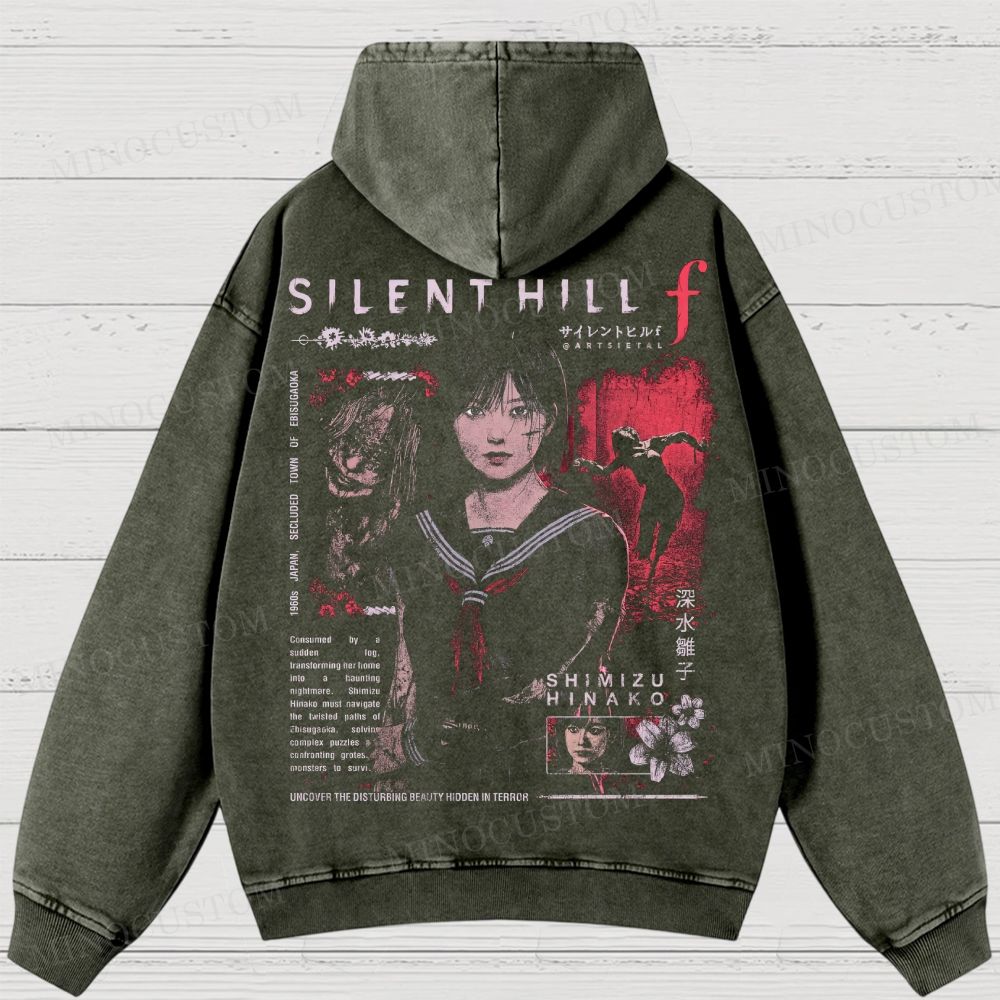 Silent Hill F Washed Hoodies 