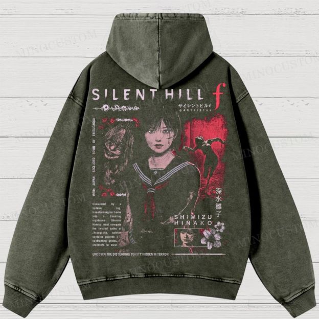 Silent Hill F Washed Hoodies 