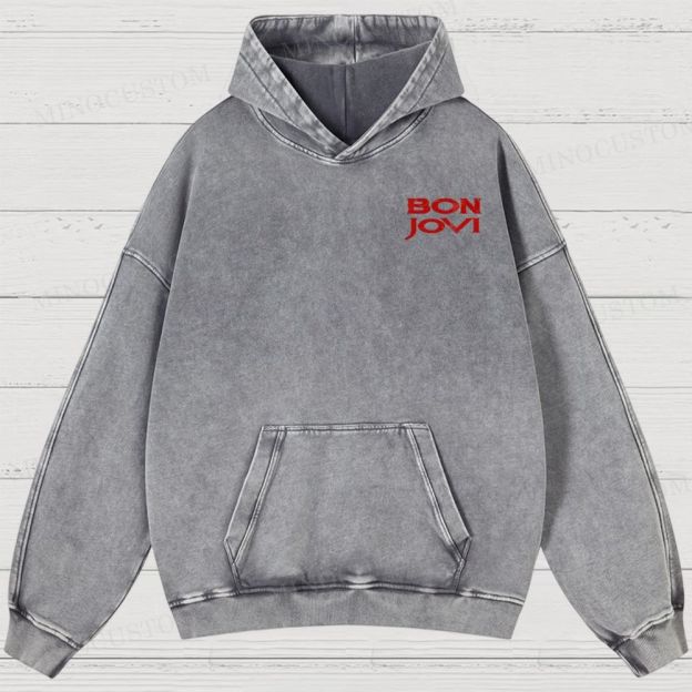 Bon Jovi “Wanted Dead or Alive” Vintage Washed Hoodies 