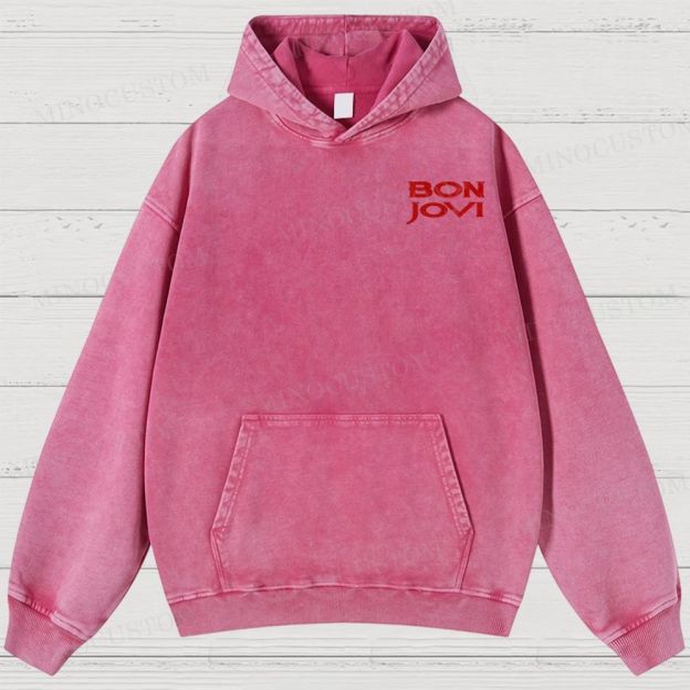 Bon Jovi “Wanted Dead or Alive” Vintage Washed Hoodies 