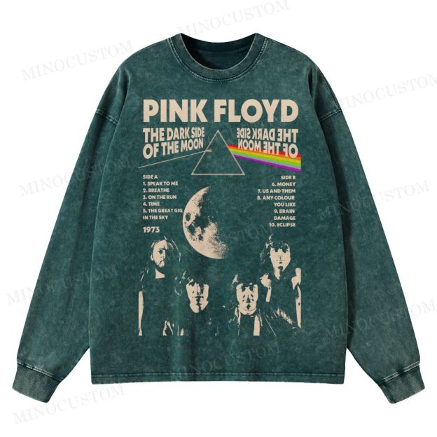 Pink Floyd “The Dark Side of the Moon” Washed Long-Sleeved T-Shirt