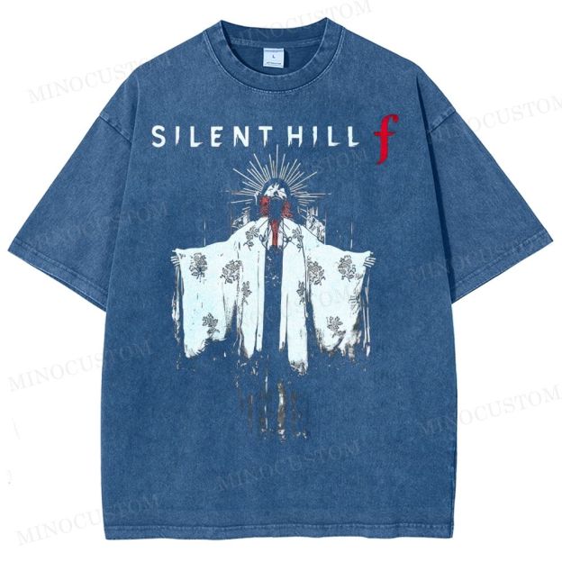 Silent Hill f Floral Horror Graphic Washed T-Shirt 