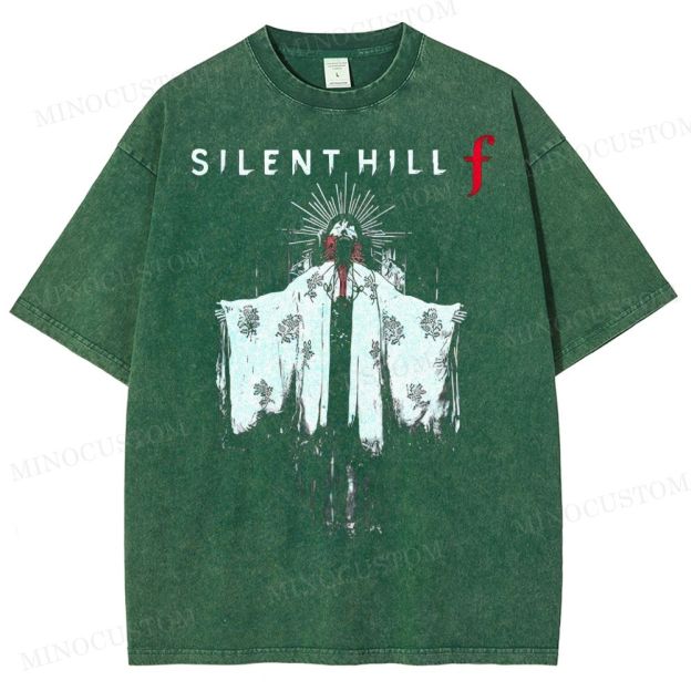 Silent Hill f Floral Horror Graphic Washed T-Shirt 