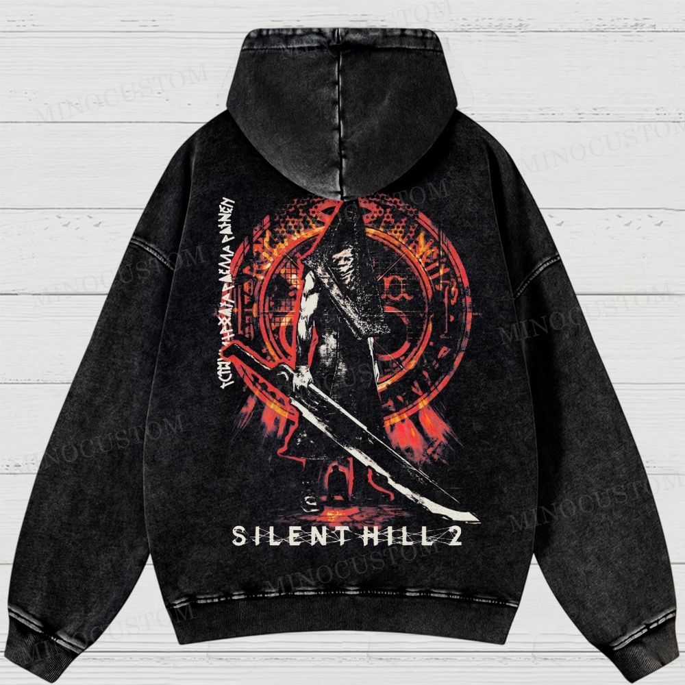  Horror Game Washed Hoodies 