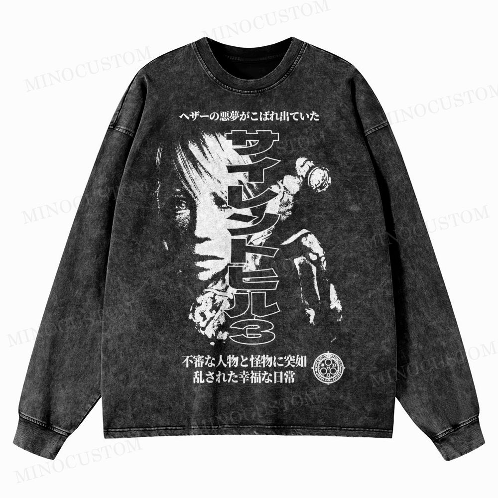 Silent Hill 3 Heather Nightmare Washed Long-Sleeved T-Shirt 