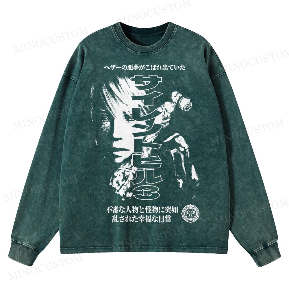 Silent Hill 3 Heather Nightmare Washed Long-Sleeved T-Shirt 