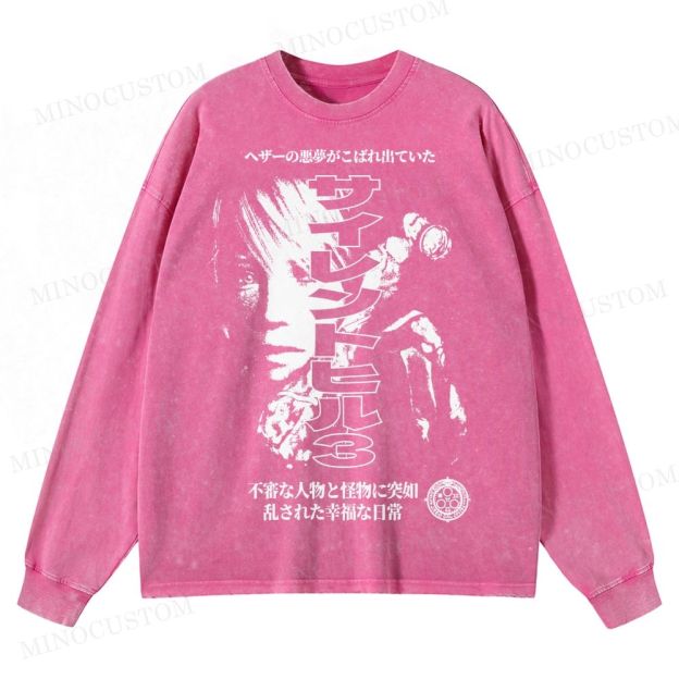 Silent Hill 3 Heather Nightmare Washed Long-Sleeved T-Shirt 