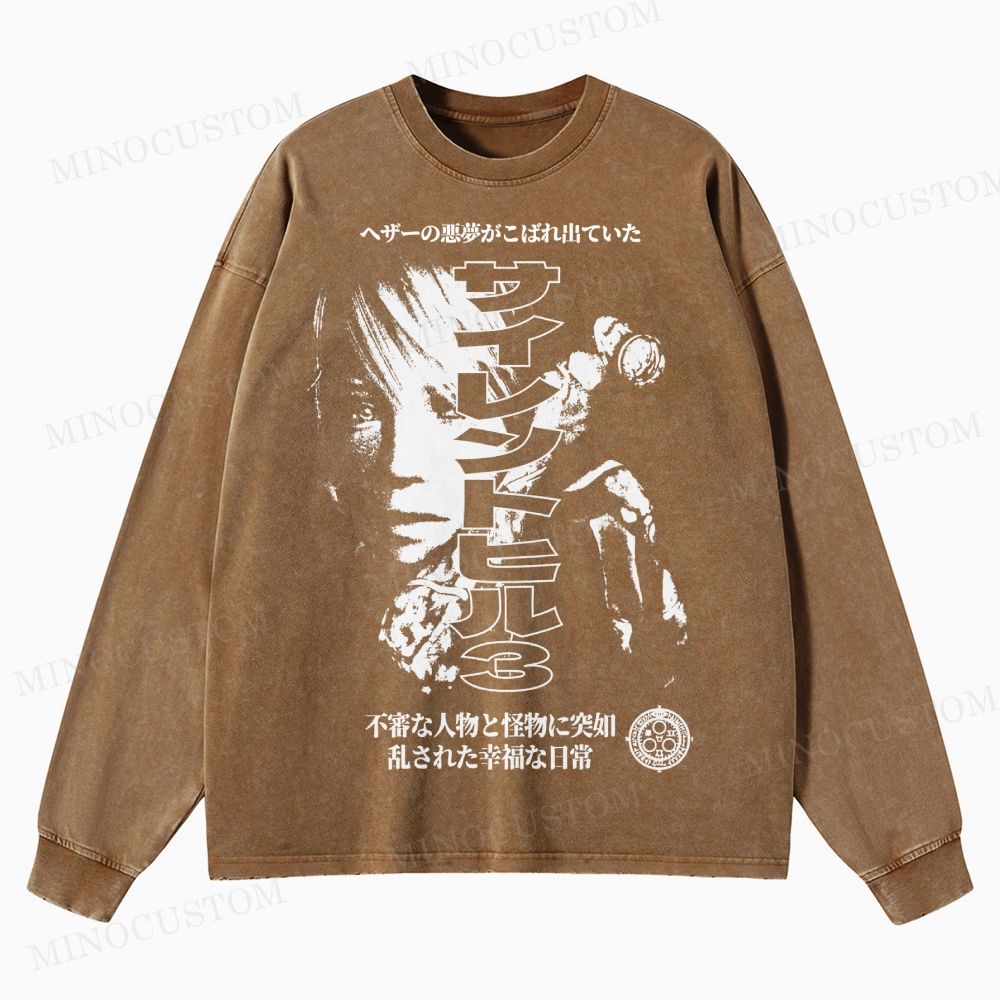 Silent Hill 3 Heather Nightmare Washed Long-Sleeved T-Shirt 