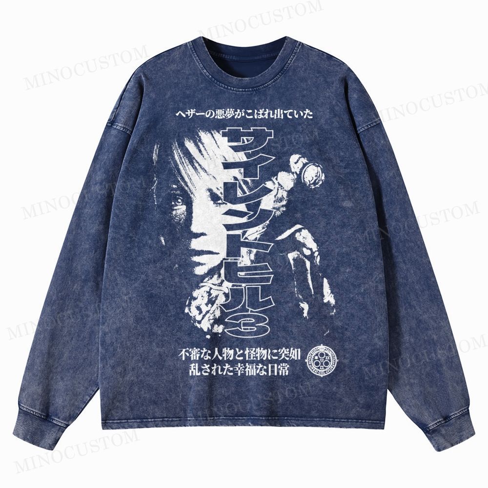 Silent Hill 3 Heather Nightmare Washed Long-Sleeved T-Shirt 