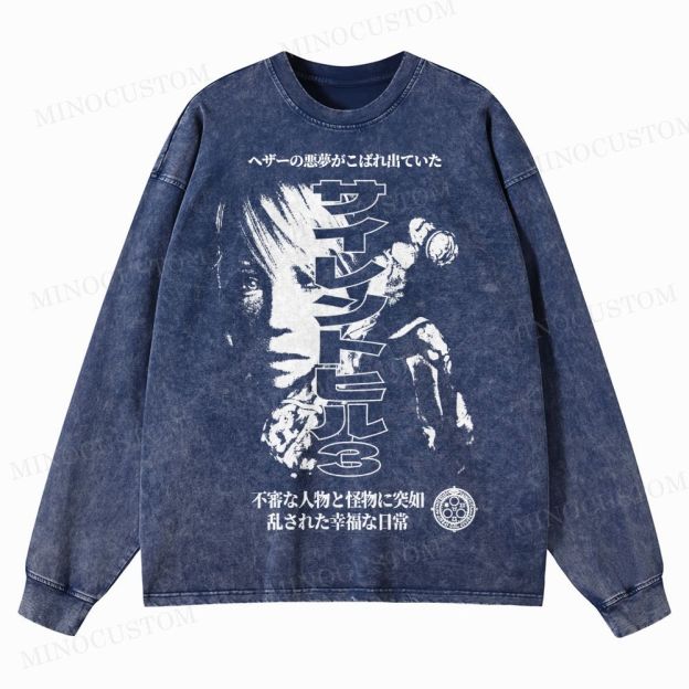 Silent Hill 3 Heather Nightmare Washed Long-Sleeved T-Shirt 