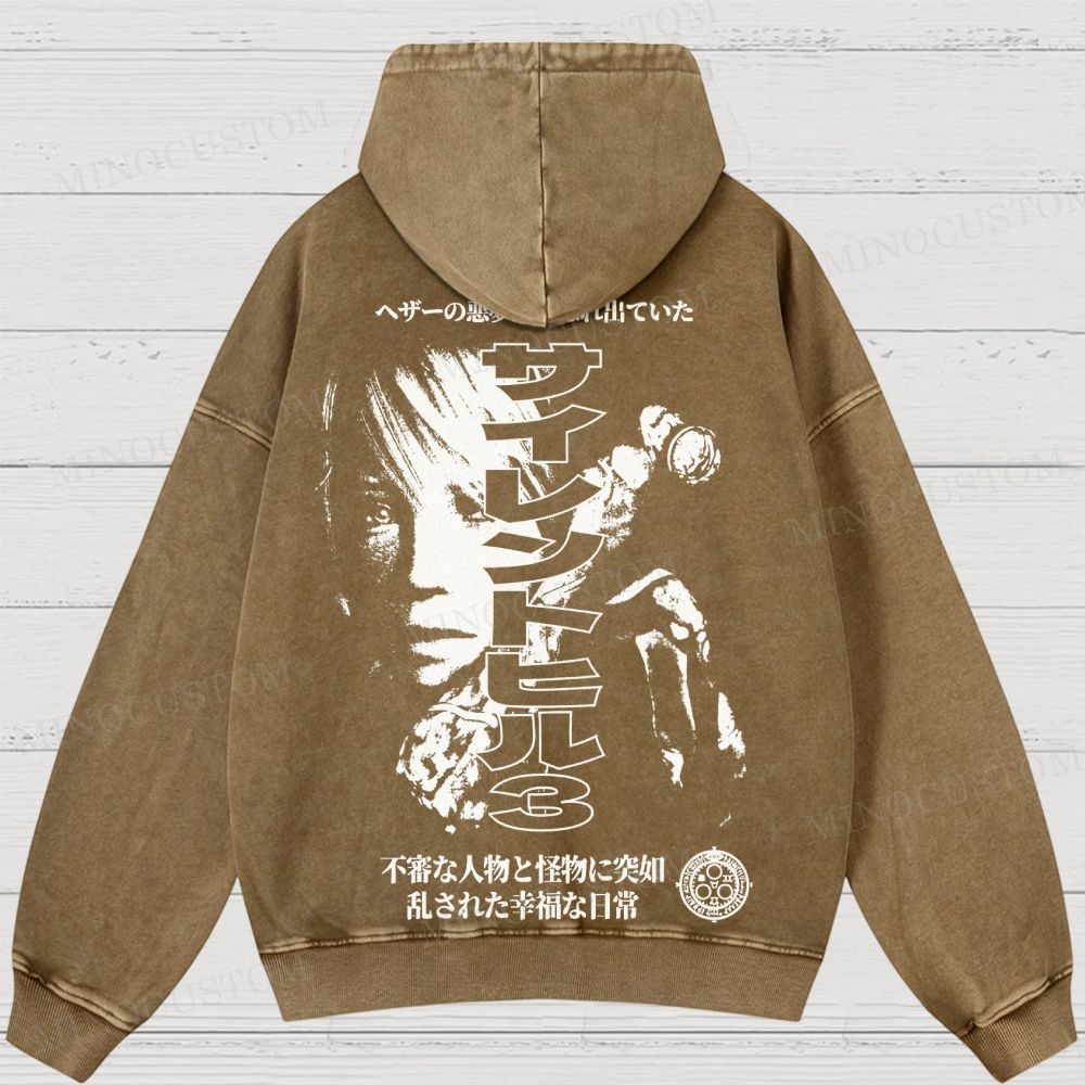 Silent Hill 3 Heather Nightmare Washed Hoodies 