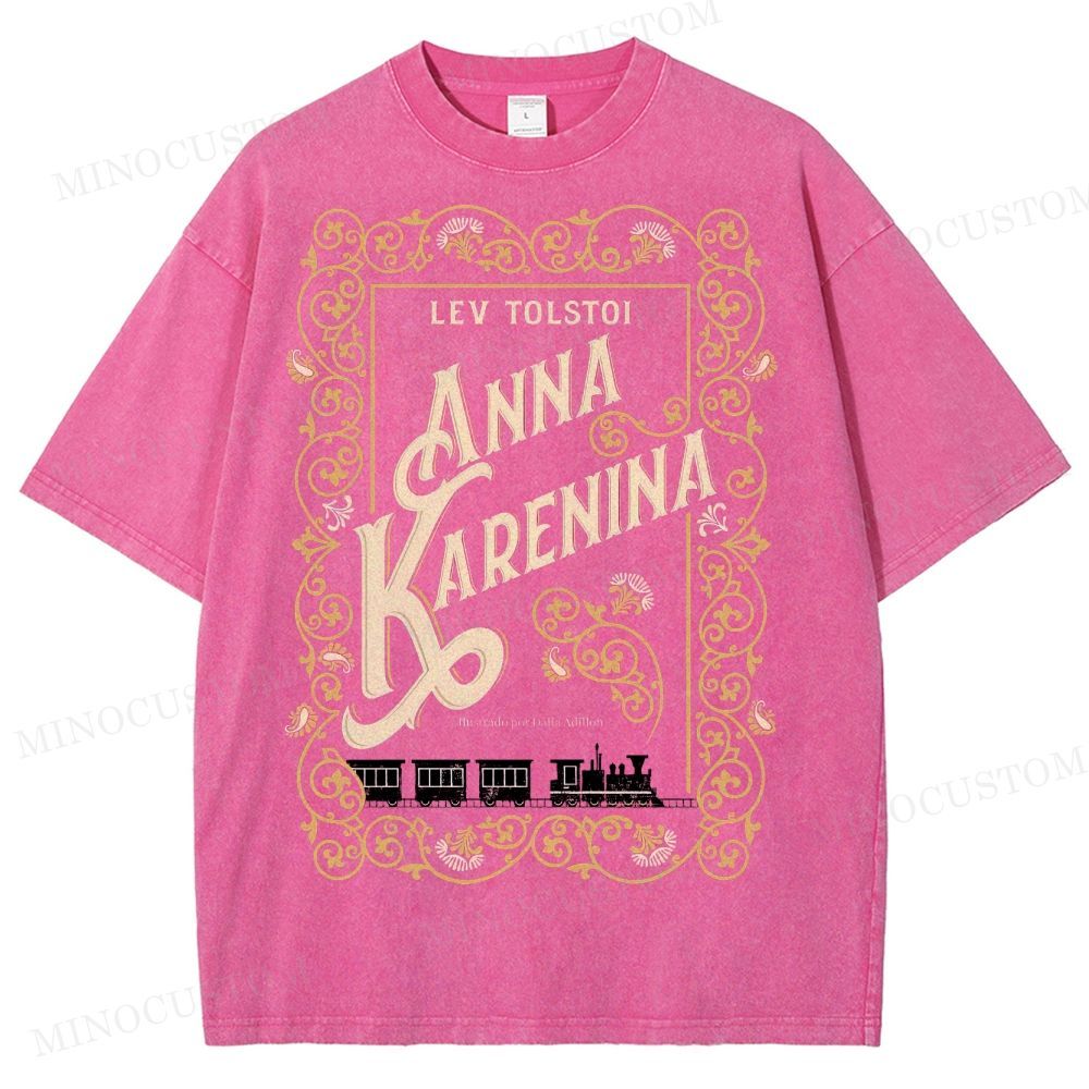 Anna Karenina Book Cover Washed T-Shirt 