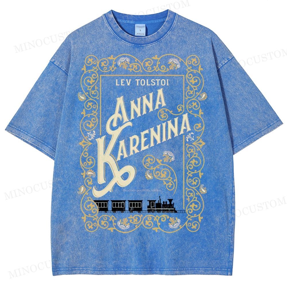 Anna Karenina Book Cover Washed T-Shirt 