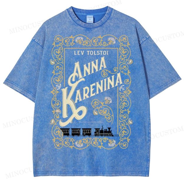 Anna Karenina Book Cover Washed T-Shirt 