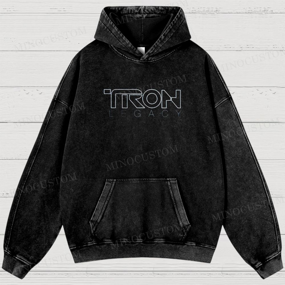 TRON: Legacy Sci - Fi Graphic Washed Hoodies 