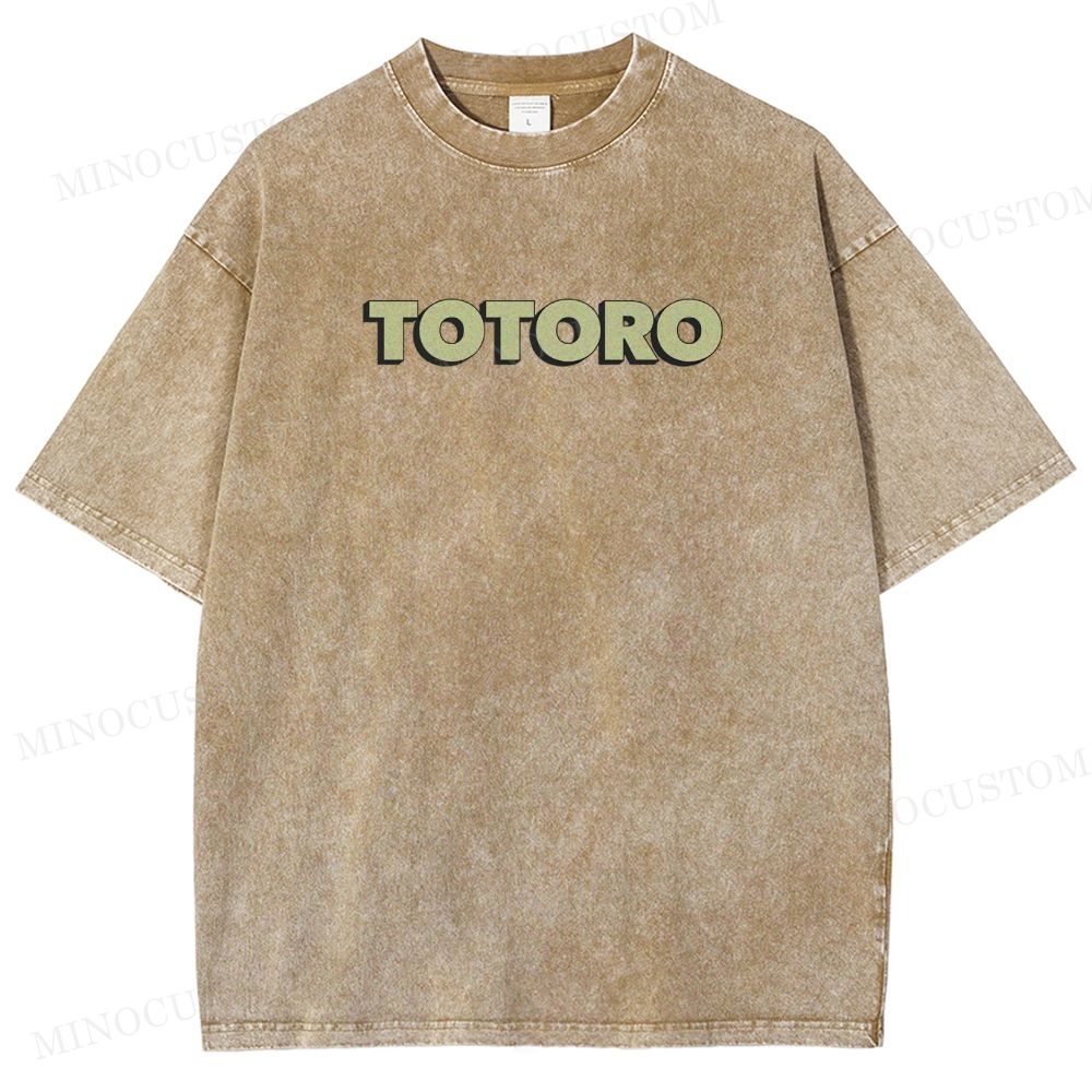 My Neighbor Totoro Anime Fantasy Graphic Washed T-Shirt