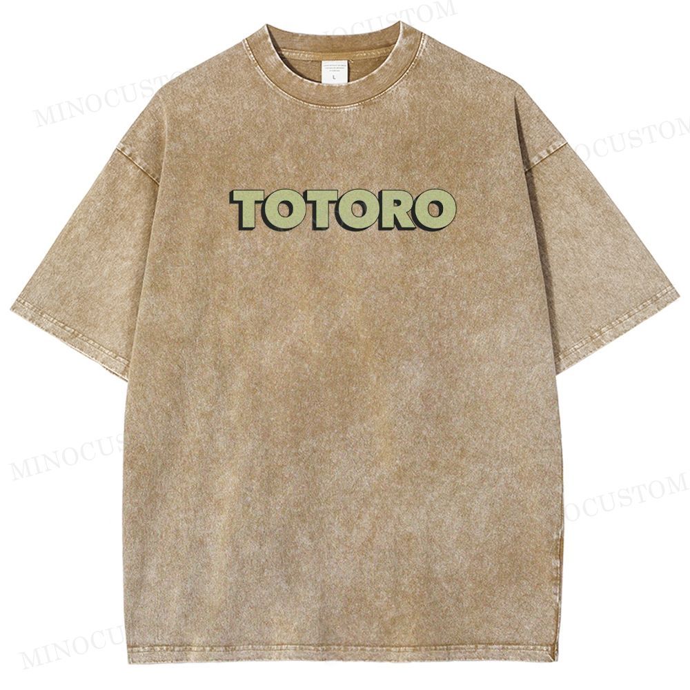 My Neighbor Totoro Anime Fantasy Graphic Washed T-Shirt
