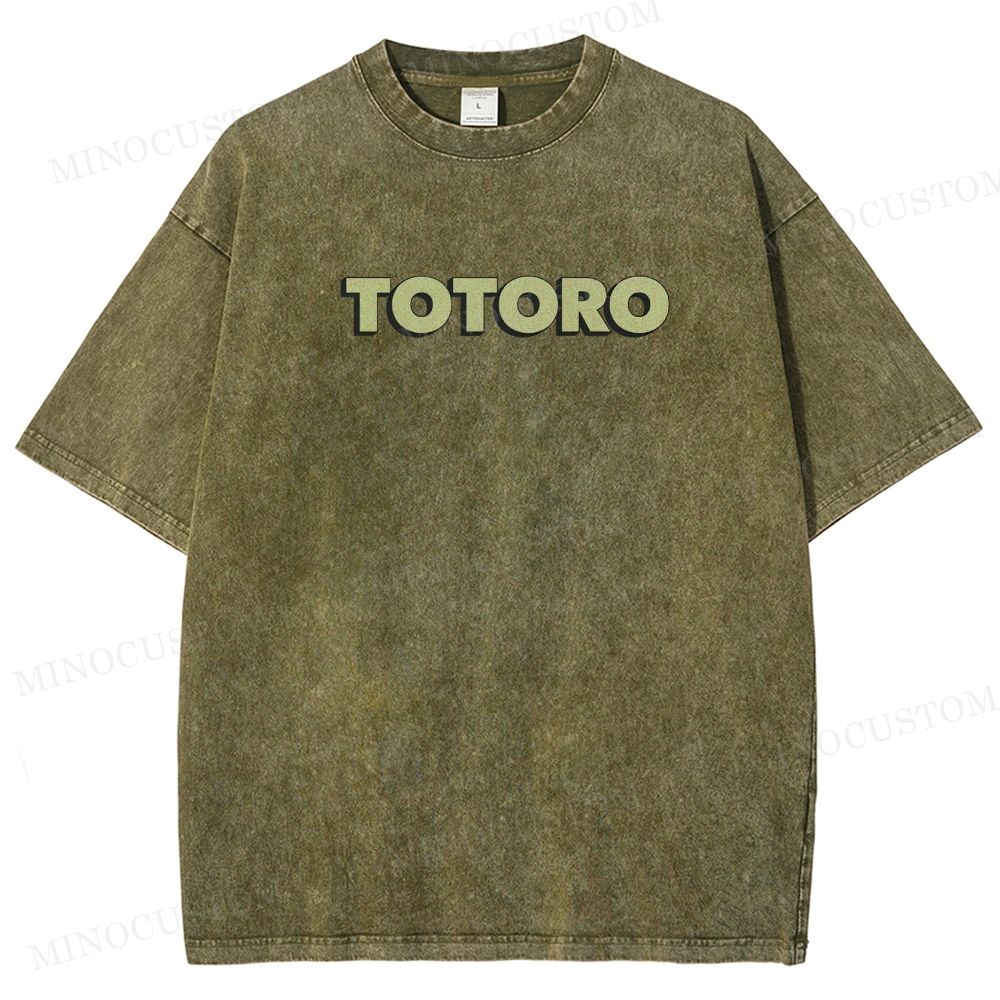 My Neighbor Totoro Anime Fantasy Graphic Washed T-Shirt