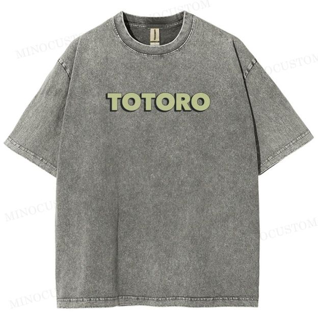 My Neighbor Totoro Anime Fantasy Graphic Washed T-Shirt