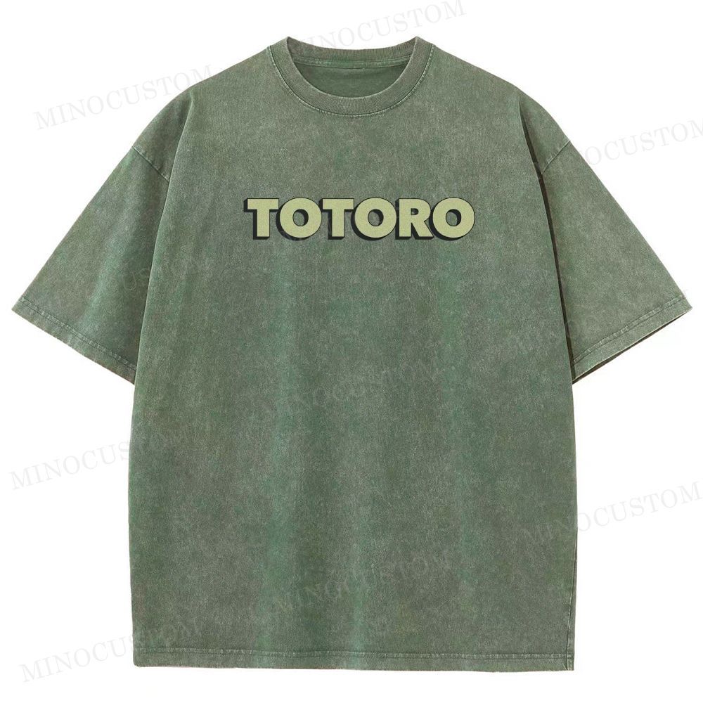 My Neighbor Totoro Anime Fantasy Graphic Washed T-Shirt