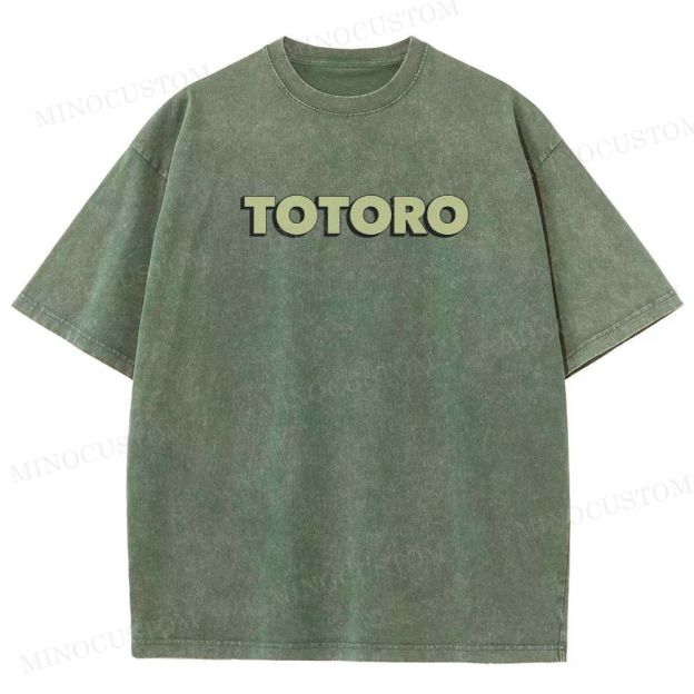 My Neighbor Totoro Anime Fantasy Graphic Washed T-Shirt