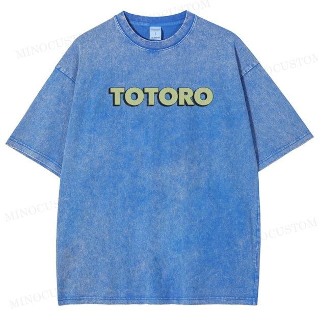 My Neighbor Totoro Anime Fantasy Graphic Washed T-Shirt