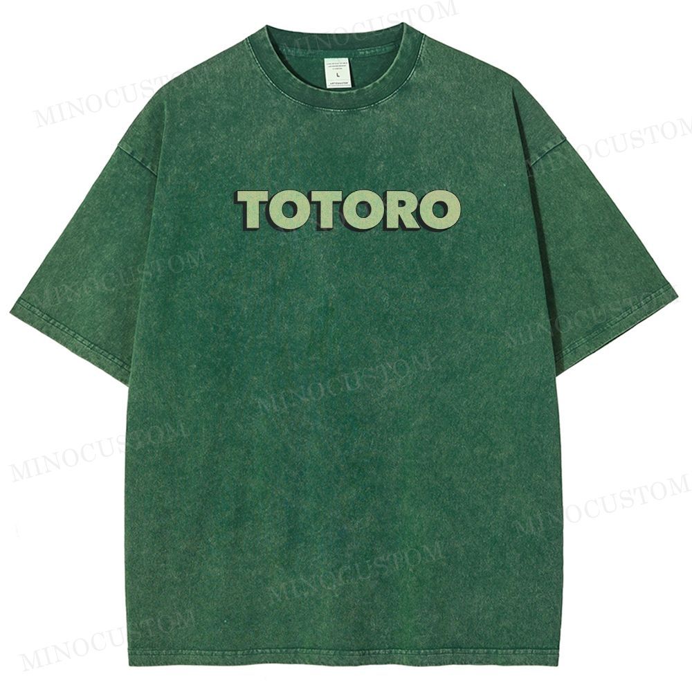 My Neighbor Totoro Anime Fantasy Graphic Washed T-Shirt