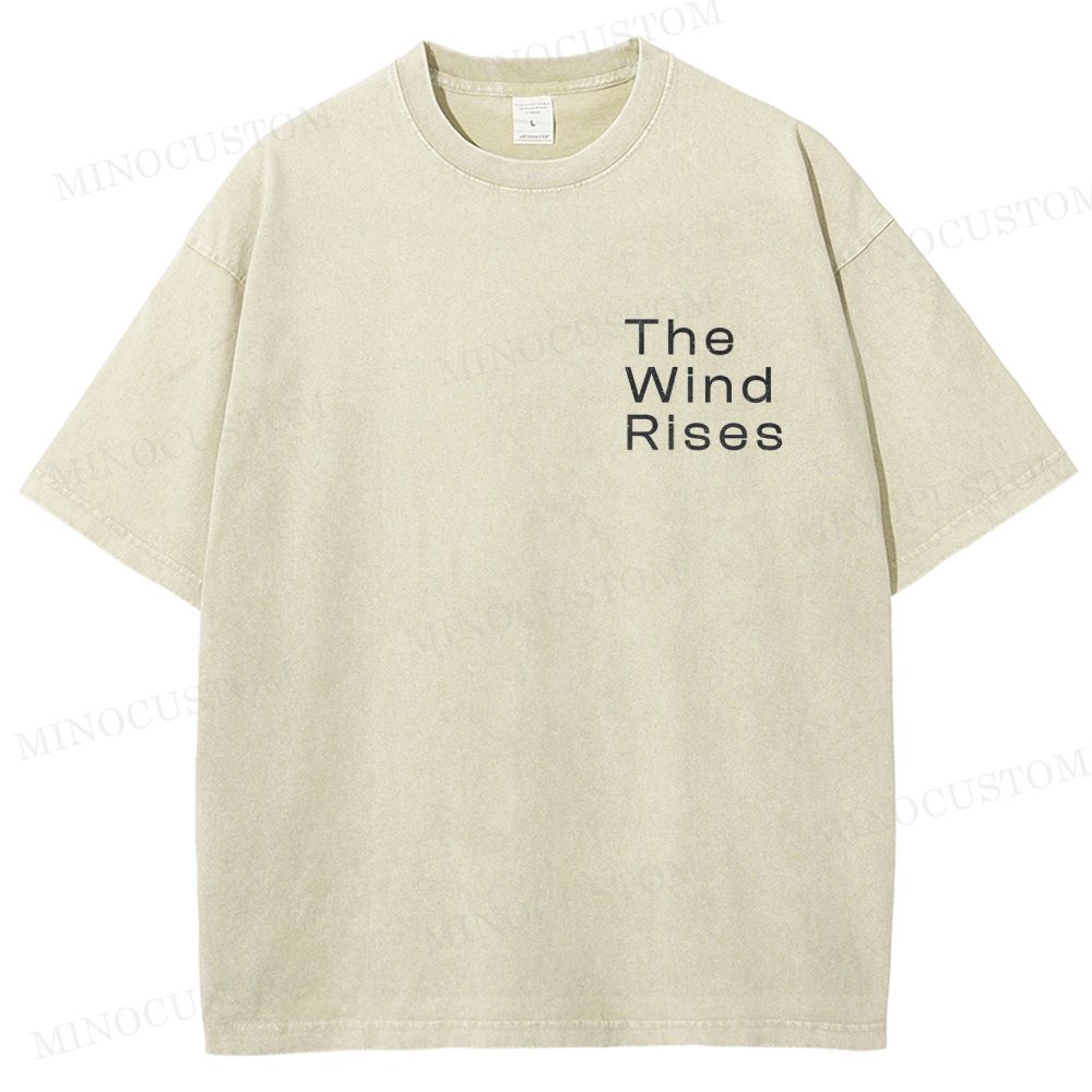 The Wind Rises Anime Drama Graphic Washed T - Shirt