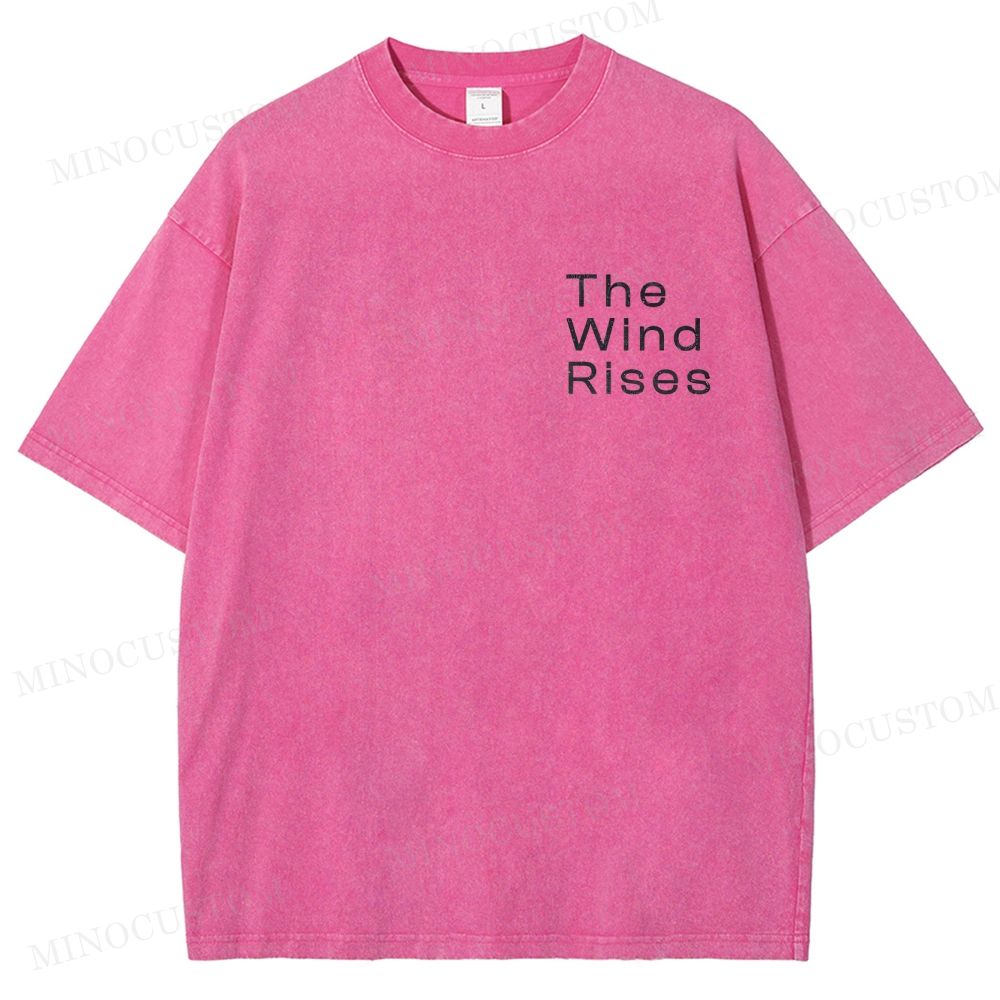 The Wind Rises Anime Drama Graphic Washed T - Shirt