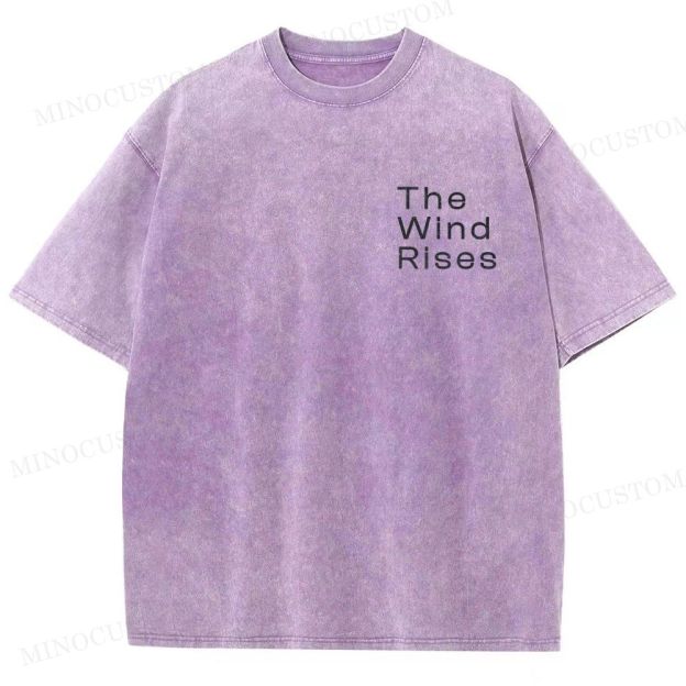 The Wind Rises Anime Drama Graphic Washed T - Shirt