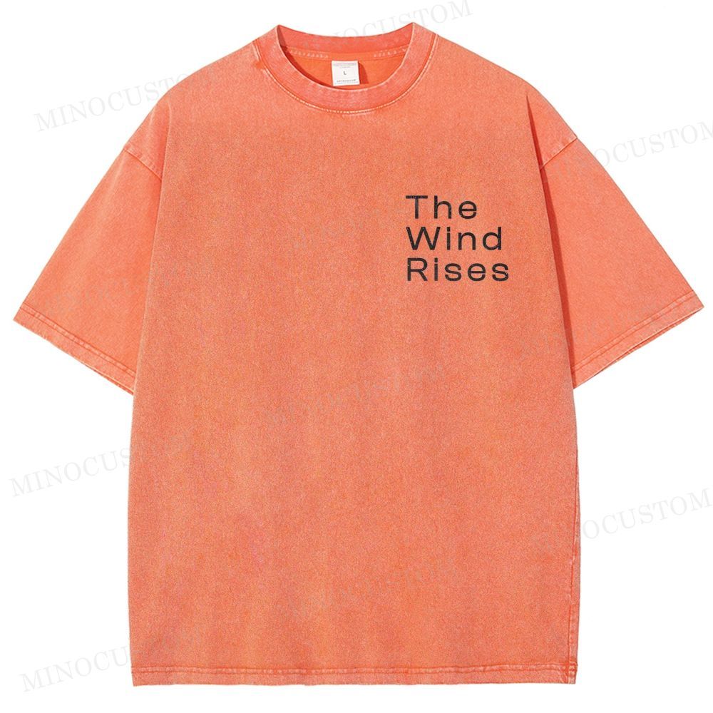 The Wind Rises Anime Drama Graphic Washed T - Shirt