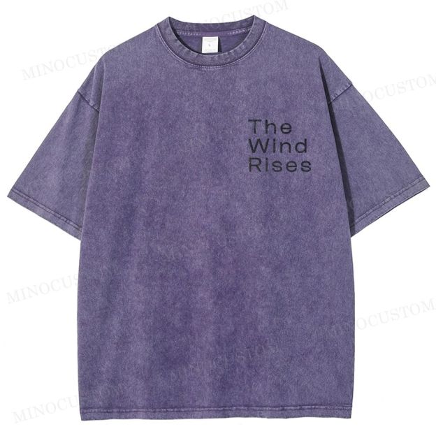 The Wind Rises Anime Drama Graphic Washed T - Shirt