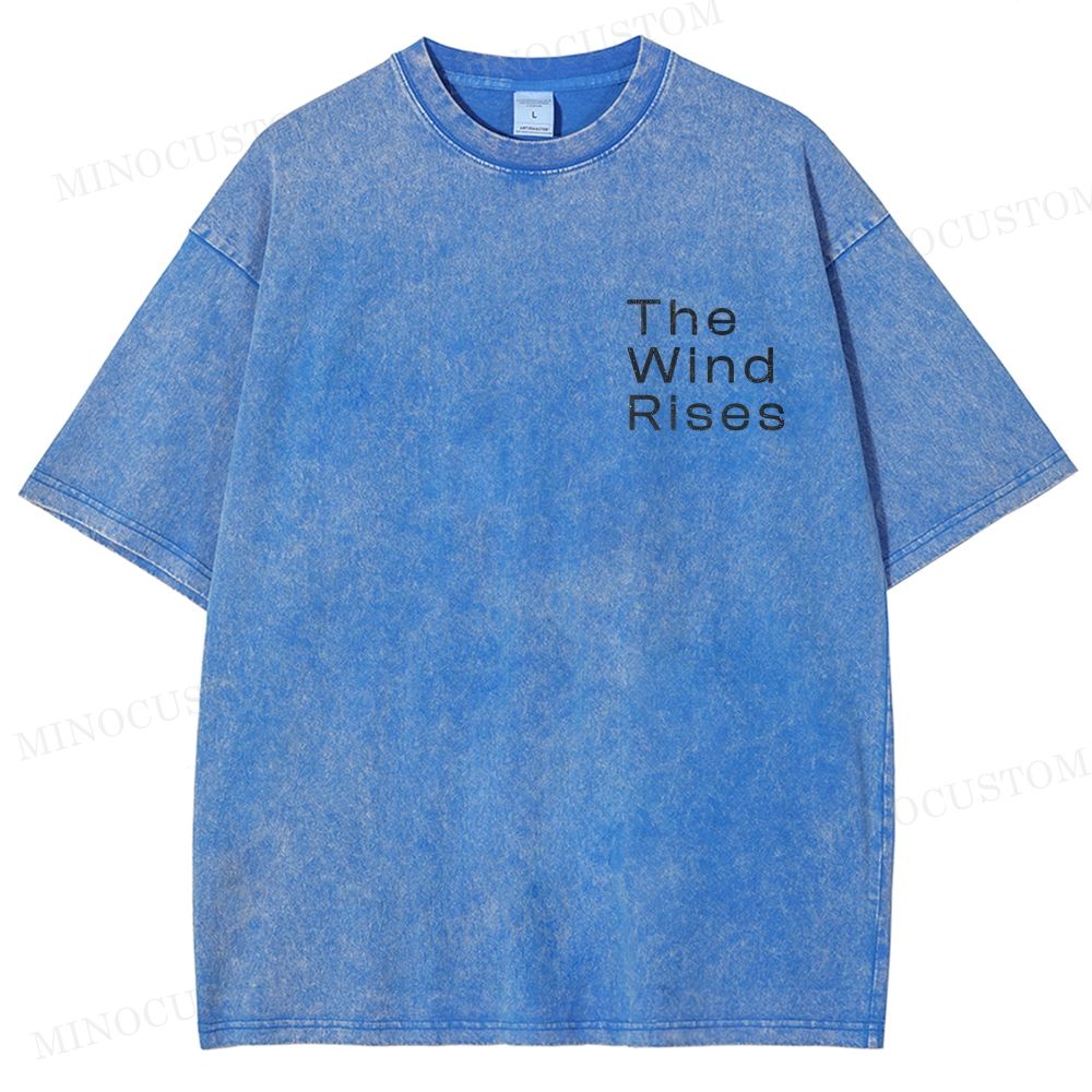 The Wind Rises Anime Drama Graphic Washed T - Shirt