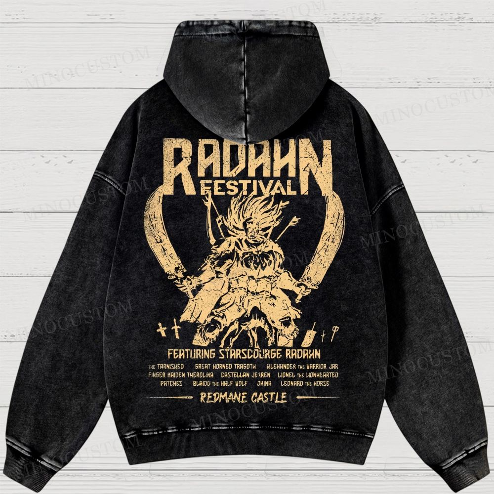 Elden Ring Radahn Festival Washed Hoodies 