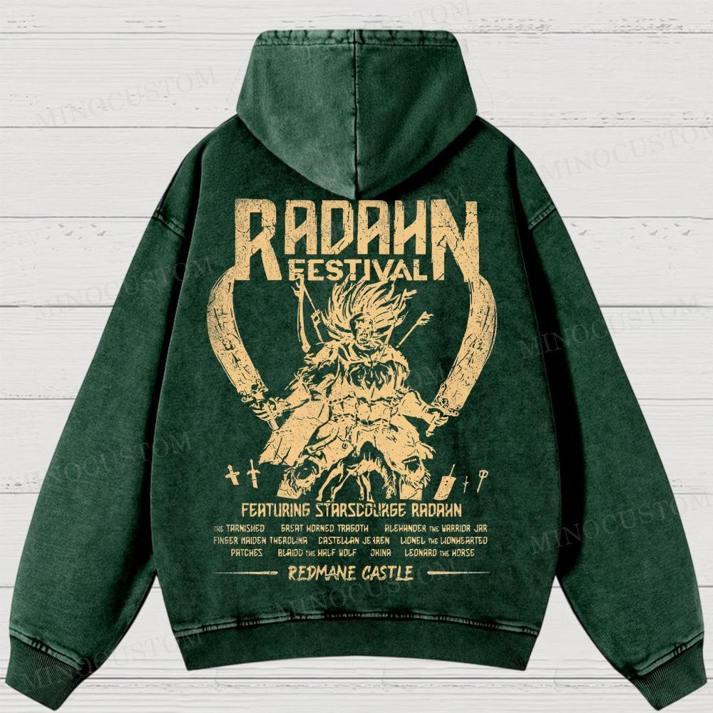 Elden Ring Radahn Festival Washed Hoodies 