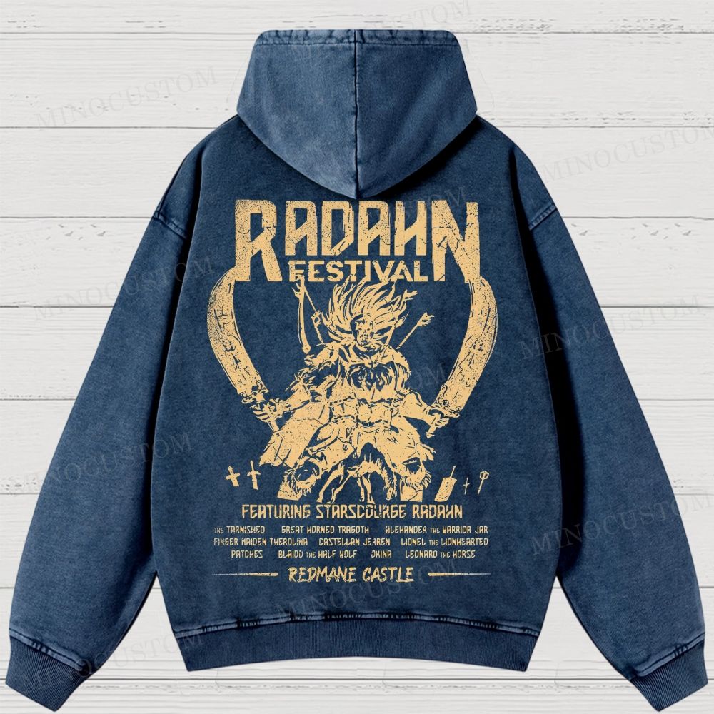 Elden Ring Radahn Festival Washed Hoodies 